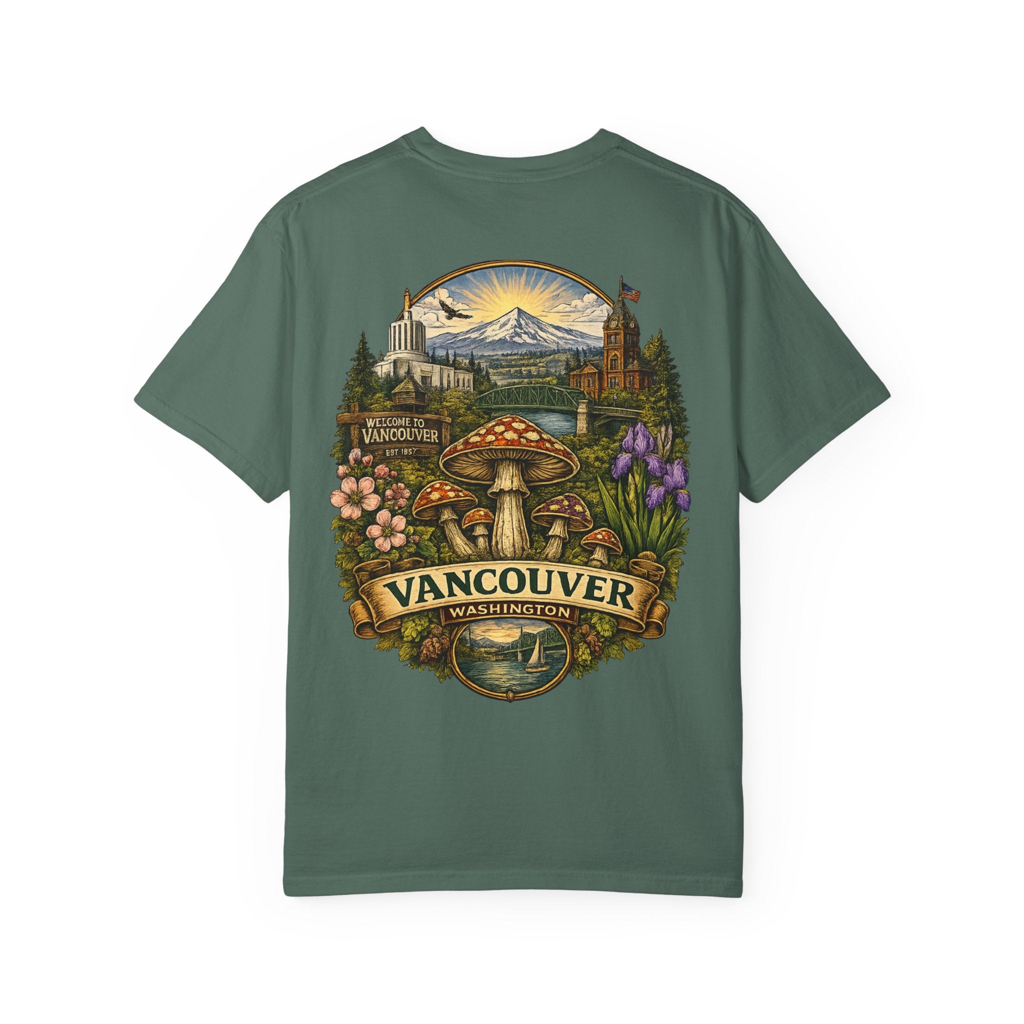 Lake Oswego Mushroom T-Shirt — Vintage Nature & Psychedelic Fungi Design