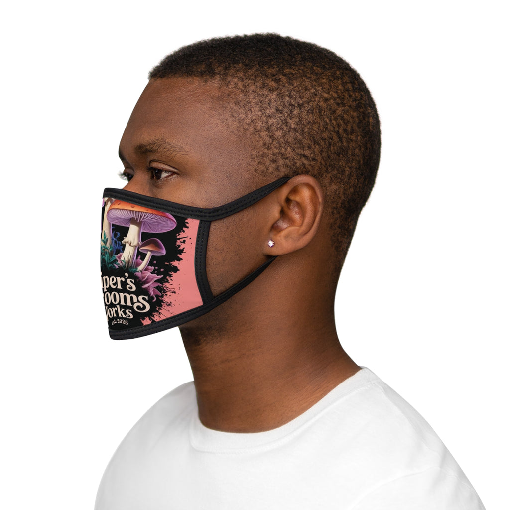 Face Mask: Piper's Shrooms Works Mushroom Face Mask — Psychedelic Fungi Graphic Mask