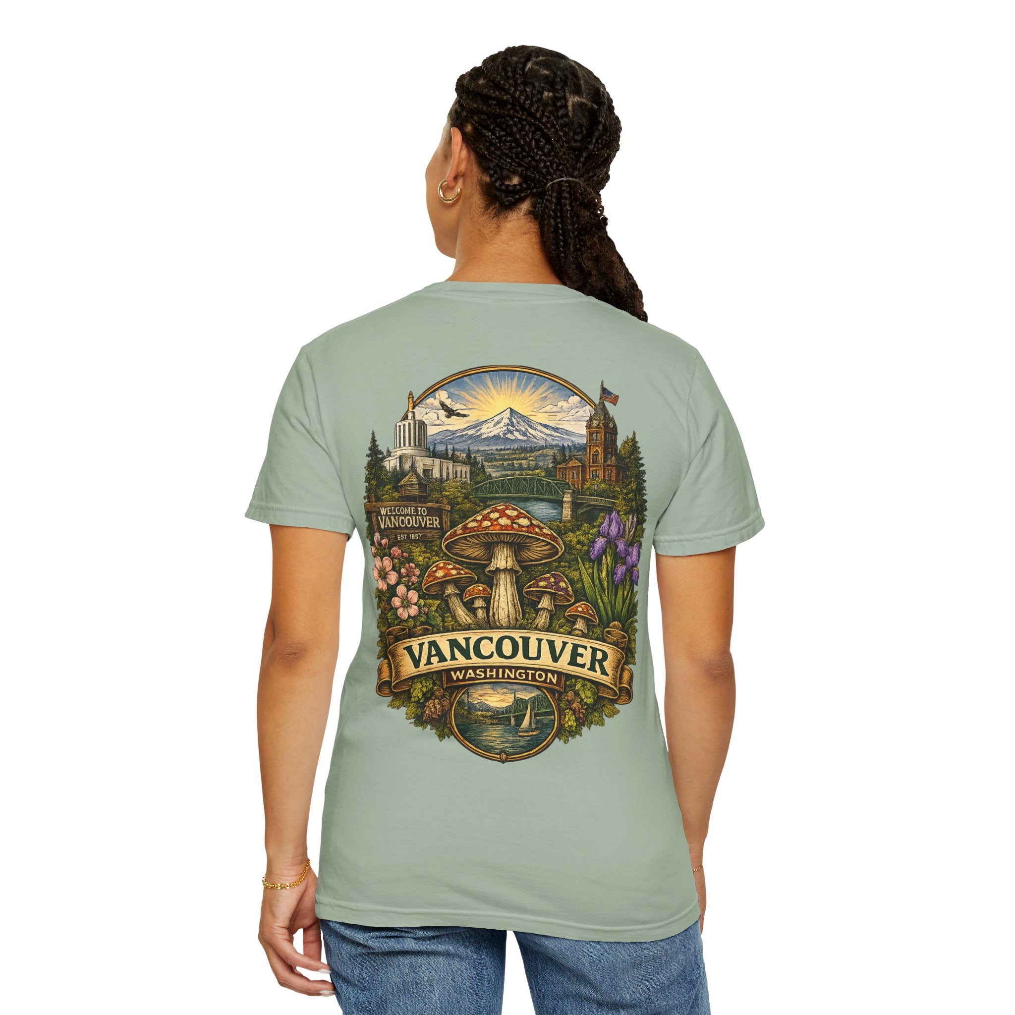 Lake Oswego Mushroom T-Shirt — Vintage Nature & Psychedelic Fungi Design