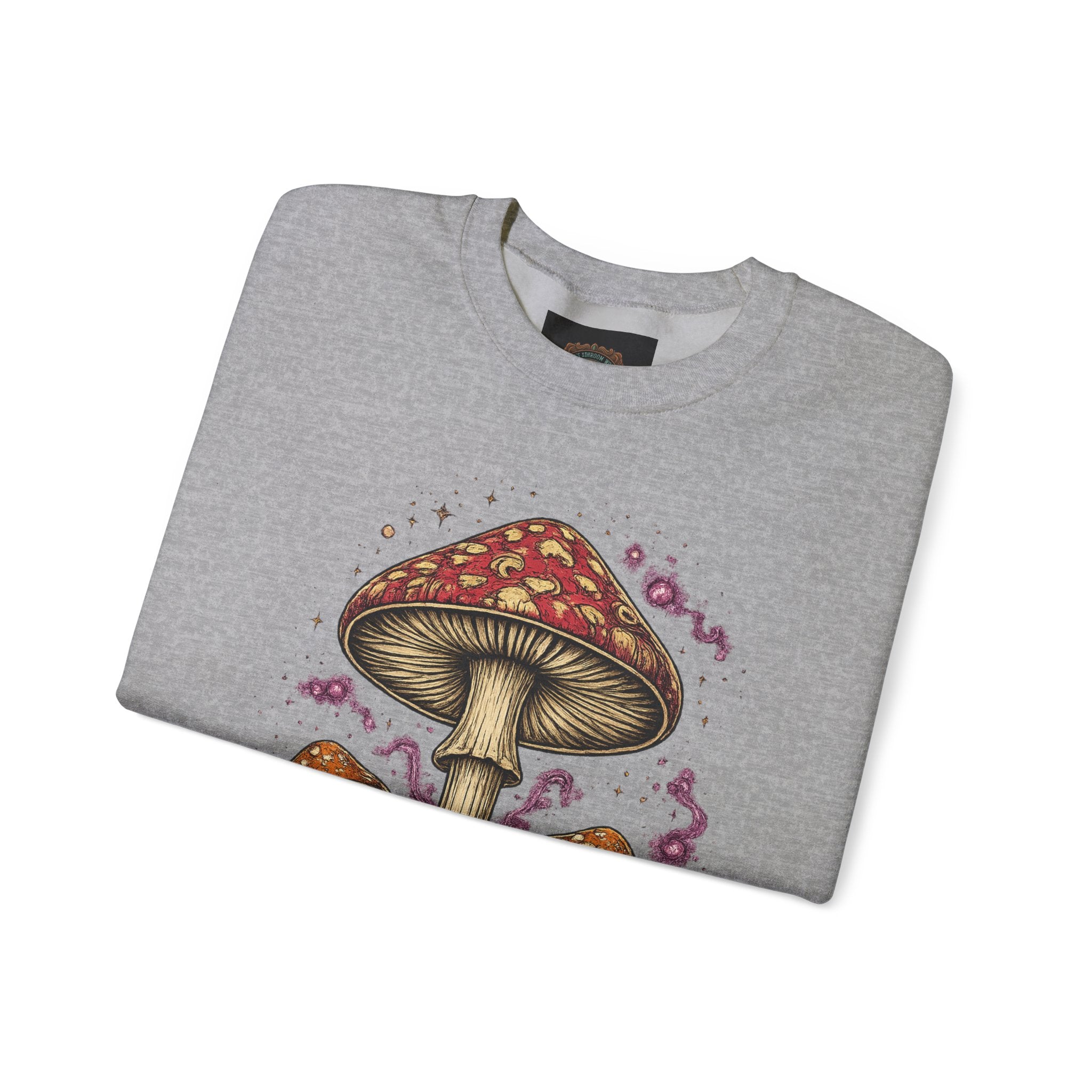 Mushroom Vancouver Crewneck Sweatshirt — Scenic Pacific Northwest Fungi Design