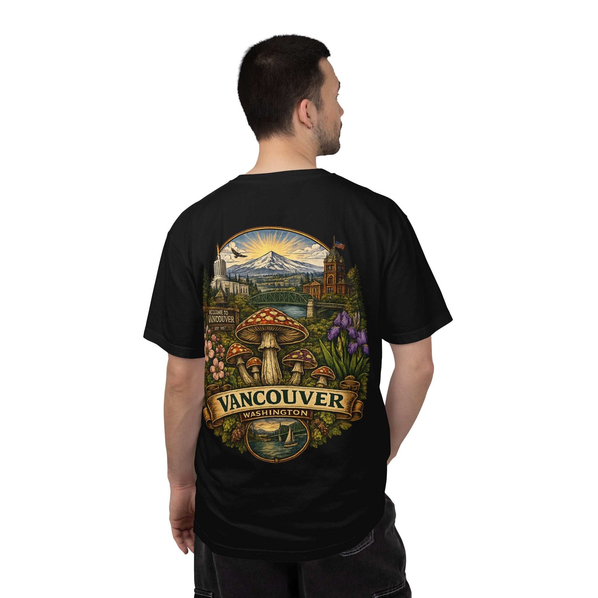 Lake Oswego Mushroom T-Shirt — Vintage Nature & Psychedelic Fungi Design