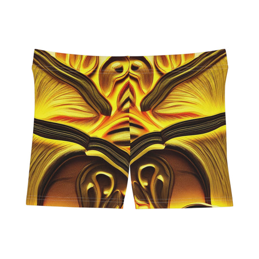 🍄🔥Golden Glow Mushroom Shorts – Fungi Flow Activewear🍄🔥✨