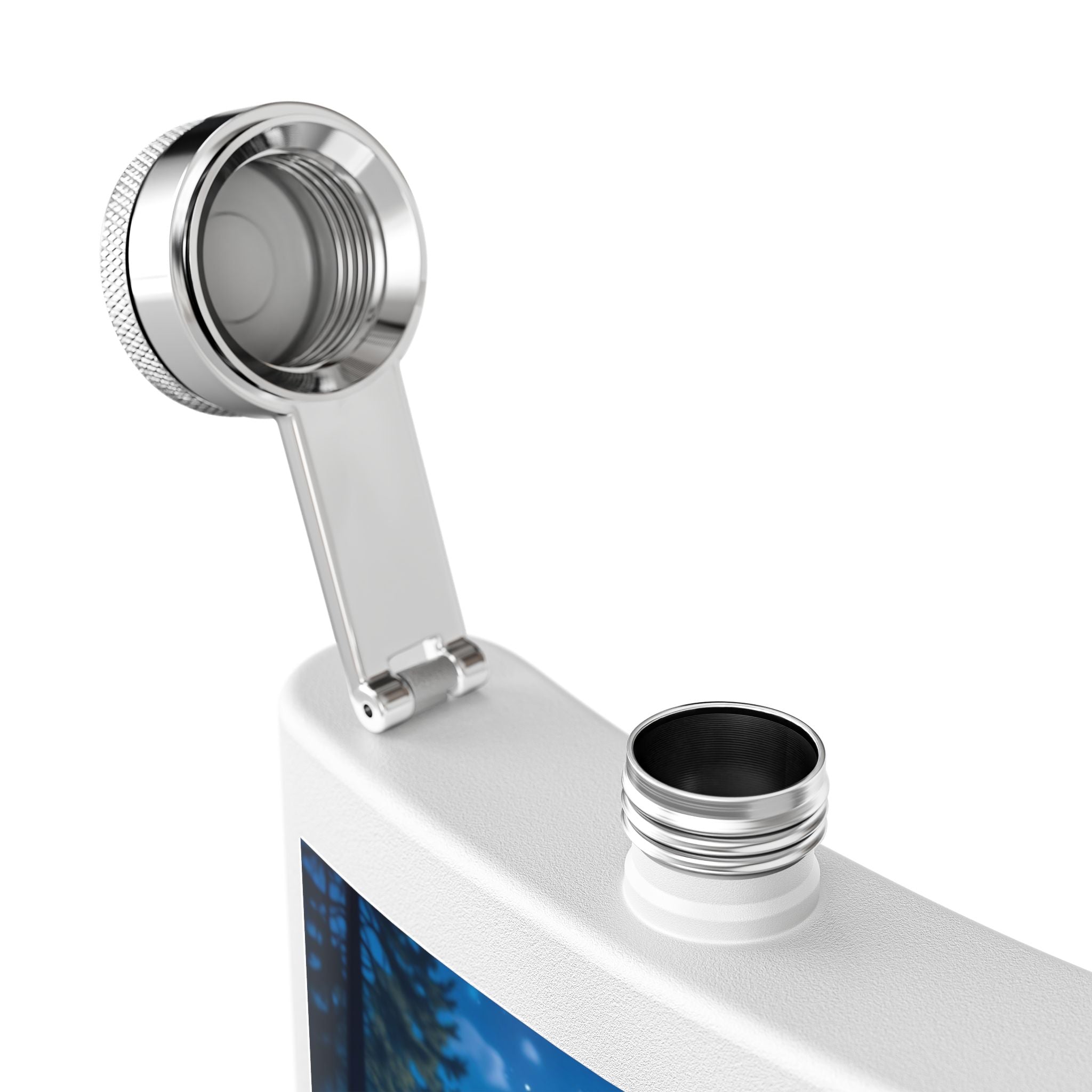🌲 Moonlit Grove Stainless Steel Flask – Sip with a Side of Magic 🍄🌕