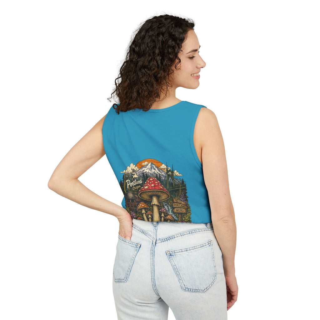 Mushroom Graphic Tank Top — Colorful Psychedelic Fungi Design