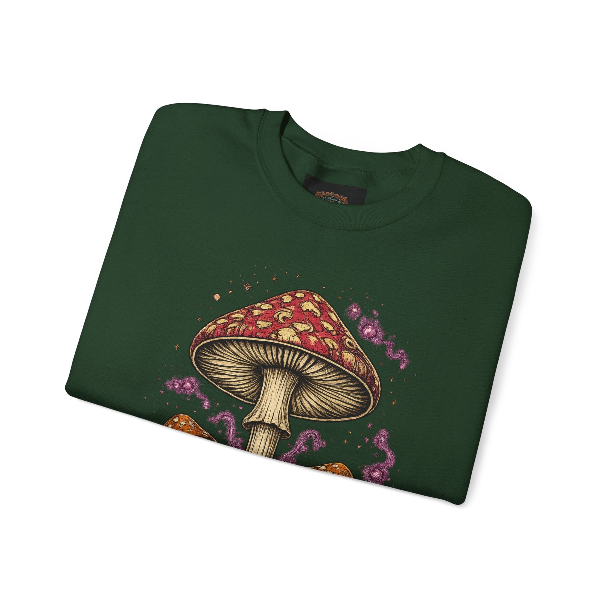 Mushroom Vancouver Crewneck Sweatshirt — Scenic Pacific Northwest Fungi Design
