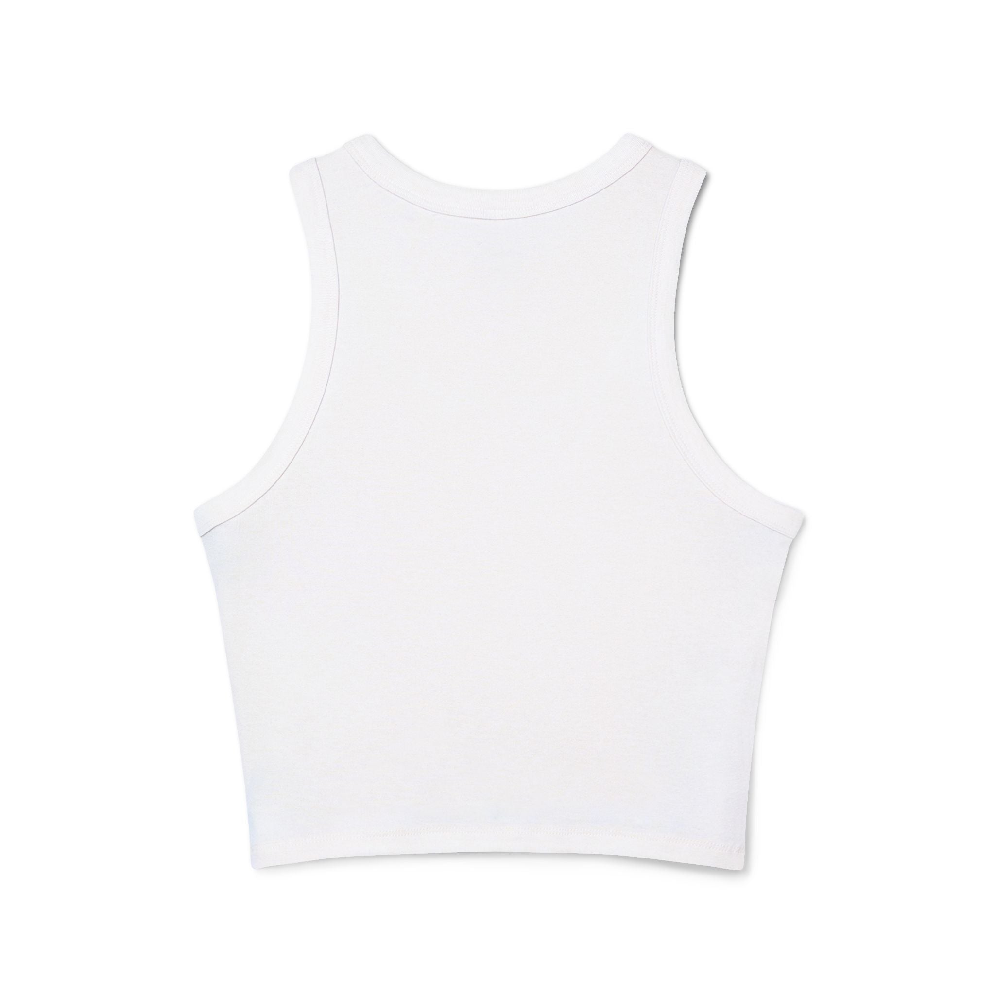 Tank Top: Portland Mushroom Graphic Tank — Women's Crop Racerback Tank Top