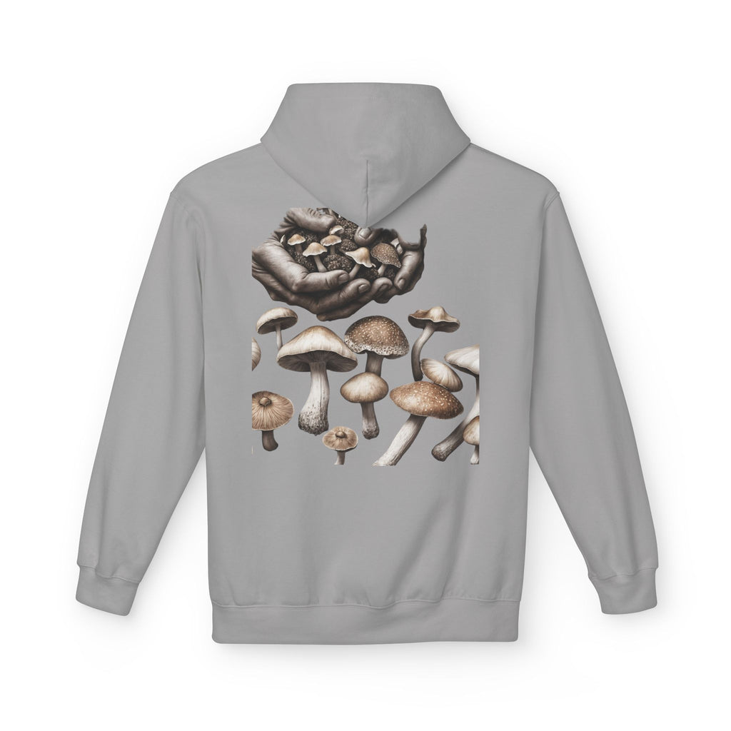 Mushroom Art Hoodie — Botanical Foraging Graphic Pullover