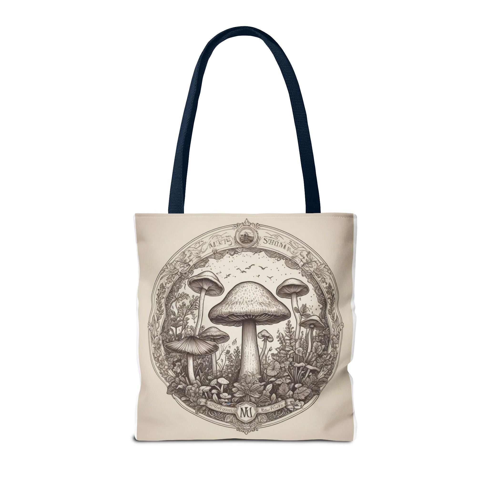 👜 Mystic Shroom Circle Tote Bag – Where Art Nouveau Meets Nature 🍄