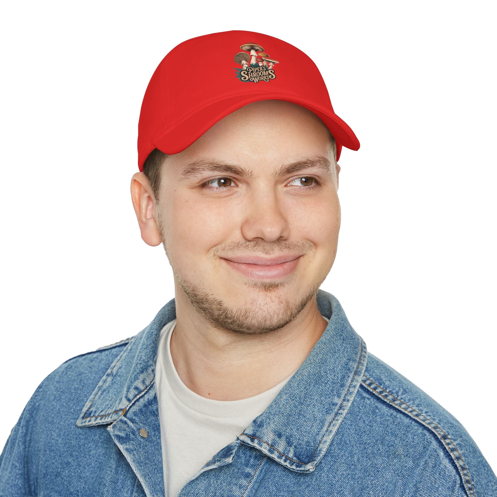Mushroom Lovers Low Profile Baseball Cap — 'Shroom Squad' Vintage Fungi Design