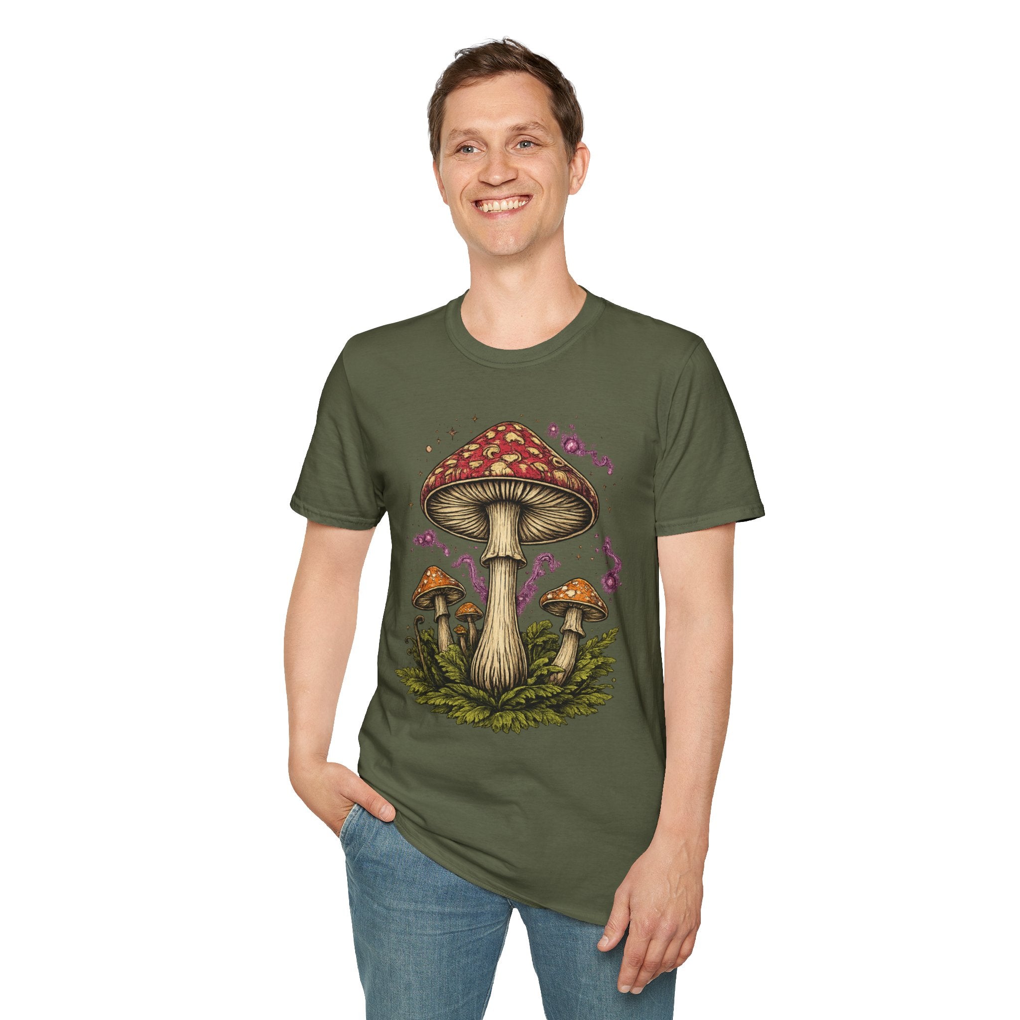 Mushroom Magic T-Shirt — Vintage Red Toadstool Illustration