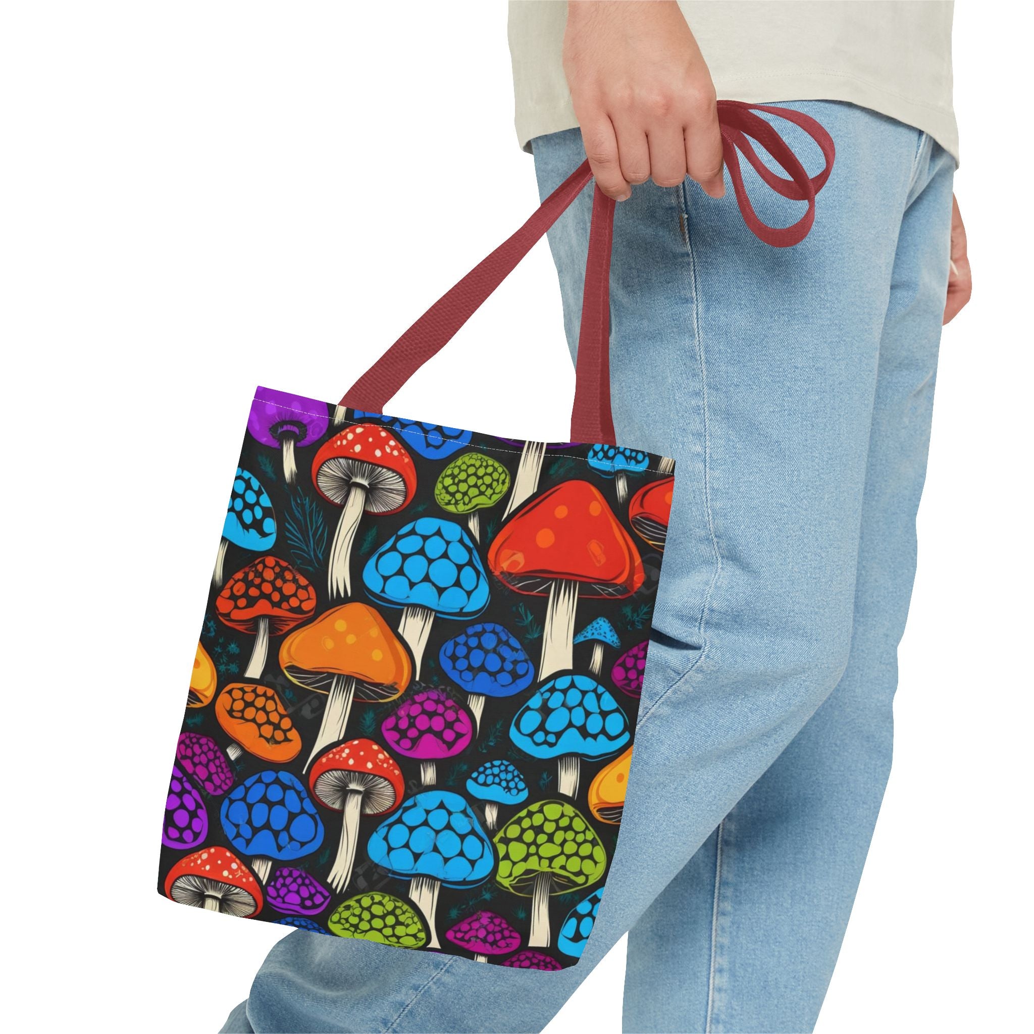 🌈 Color Pop Mushroom Tote – Carry Bold, Live Bright 🍄👜