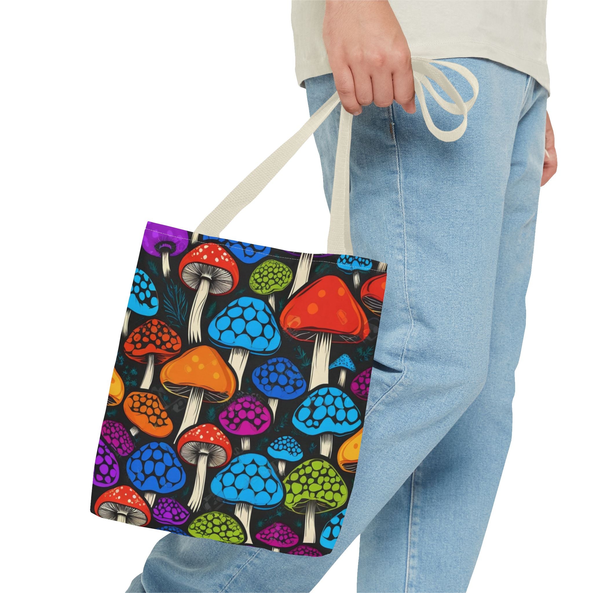🌈 Color Pop Mushroom Tote – Carry Bold, Live Bright 🍄👜