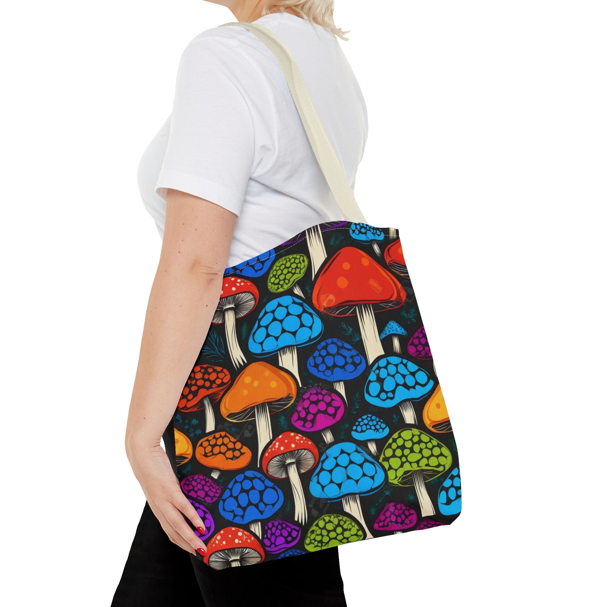 🌈 Color Pop Mushroom Tote – Carry Bold, Live Bright 🍄👜