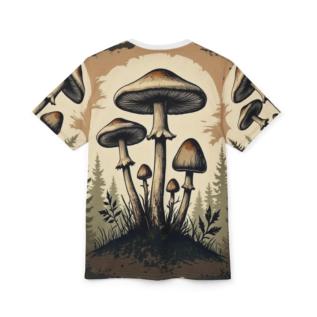 Psychedelic Mushroom All-Over Print T-Shirt – Woodland Fungi Graphic Tee