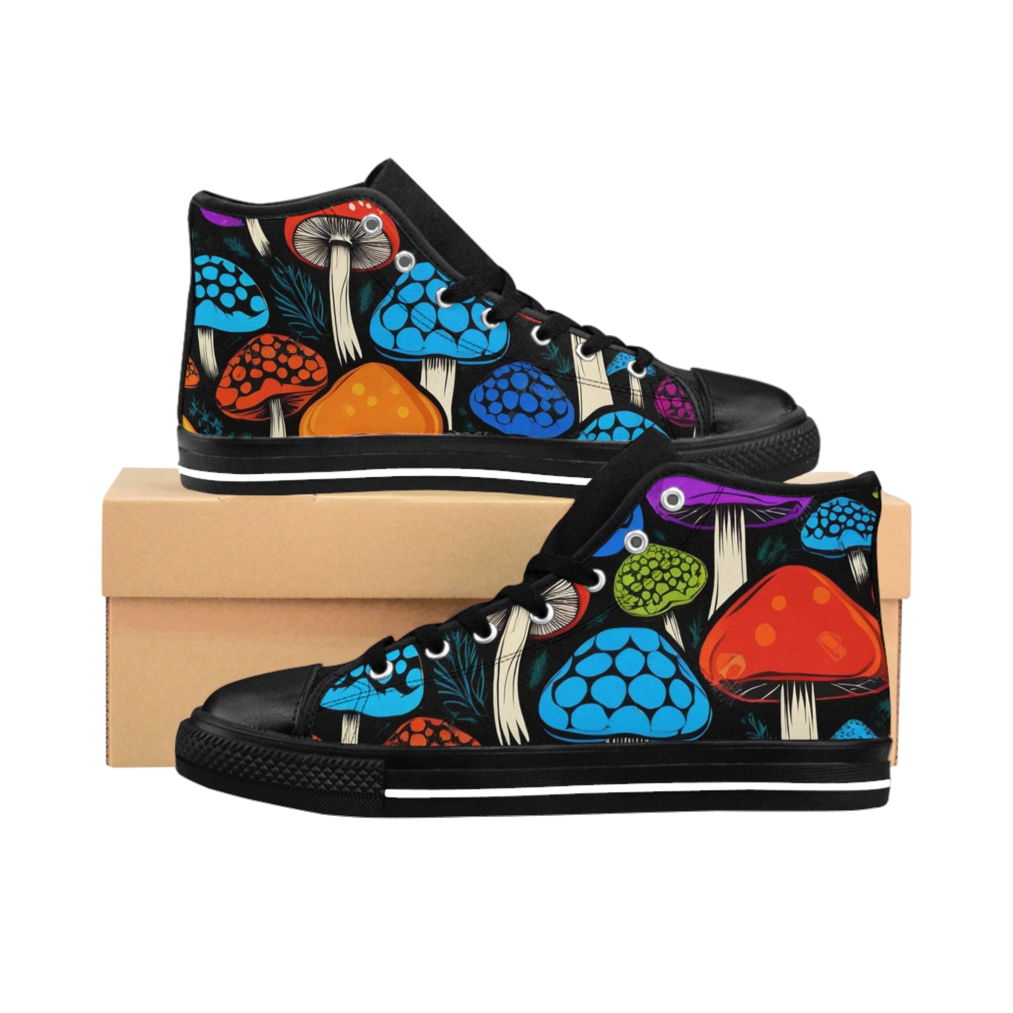 🍄 Mystic Forest High-Top Sneakers – Walk Boldly Into Magic