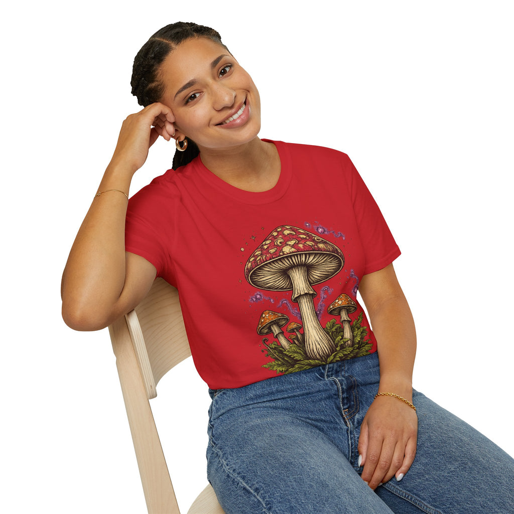 Mushroom Magic T-Shirt — Vintage Red Toadstool Illustration