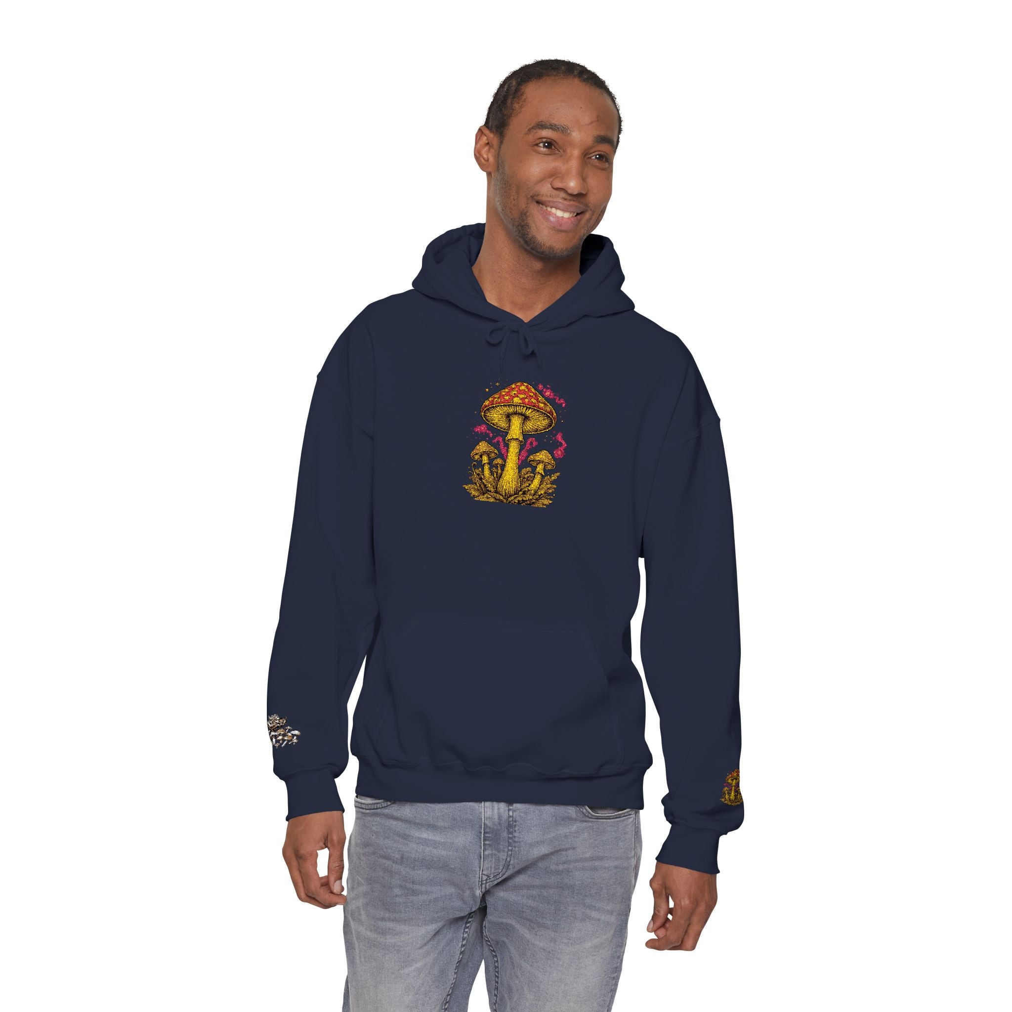 Mushroom Grove Hoodie – Whimsical Autumn Forest Mushroom Sweatshirt