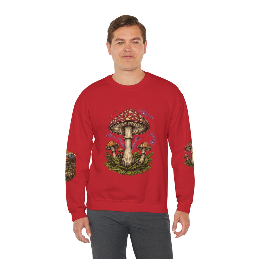 Mushroom Crewneck Sweatshirt — Portland Vintage Psychedelic Fungi Graphic