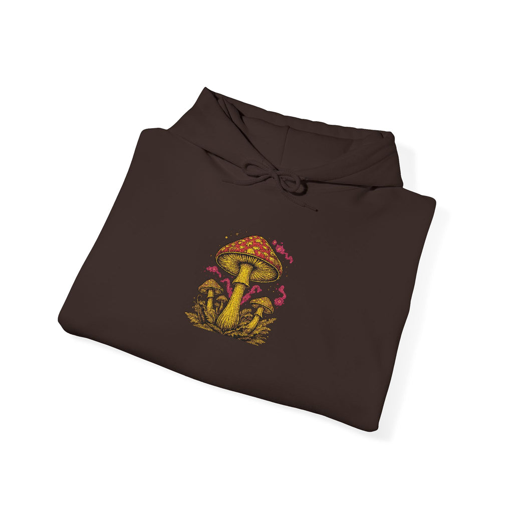 Mushroom Grove Hoodie – Whimsical Autumn Forest Mushroom Sweatshirt