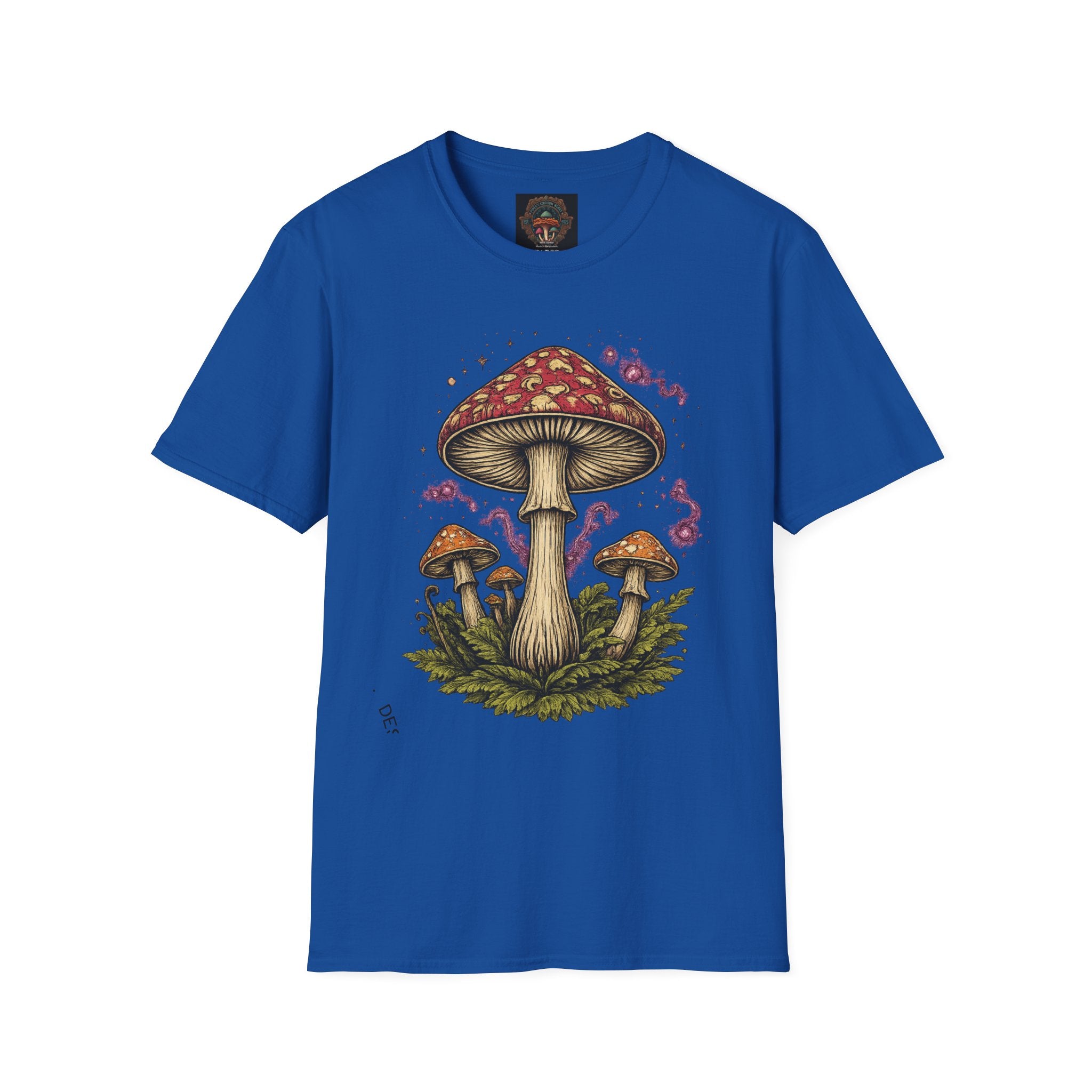 Mushroom Illustration T-Shirt – Vintage Red Toadstool Graphic