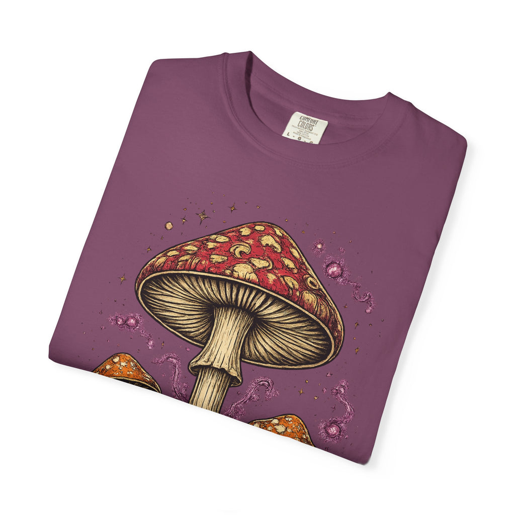 City: Portland Mushroom Graphic T-Shirt — Vintage Forest Amanita Design