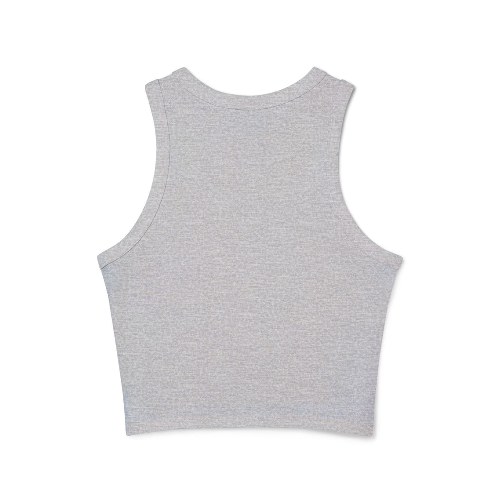 Tank Top: Portland Mushroom Graphic Tank — Women's Crop Racerback Tank Top