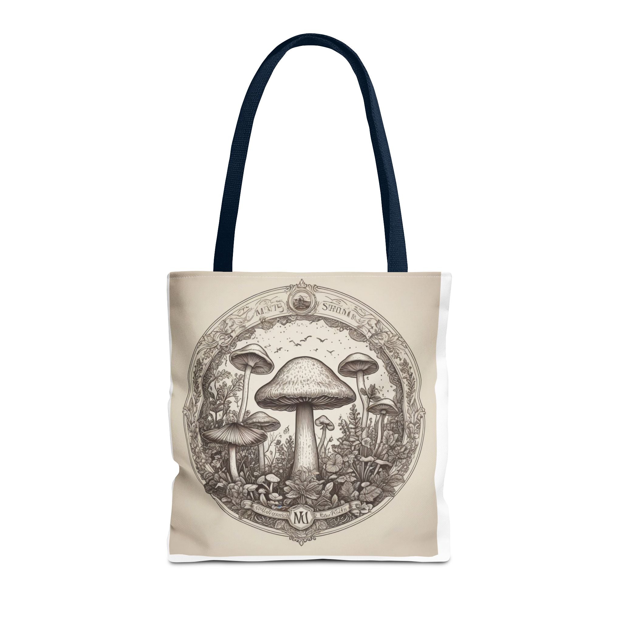 👜 Mystic Shroom Circle Tote Bag – Where Art Nouveau Meets Nature 🍄