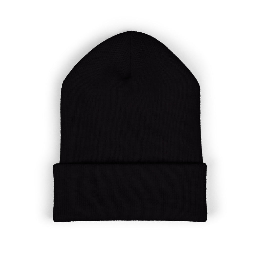 Beanie: Embroidered Colorful Mushroom Beanie — Cute Cuffed Knit Hat