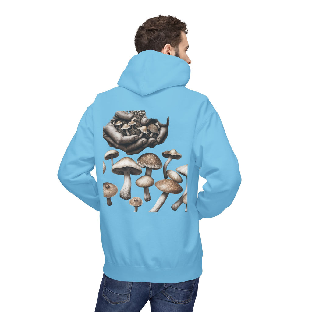 Mushroom Art Hoodie — Botanical Foraging Graphic Pullover
