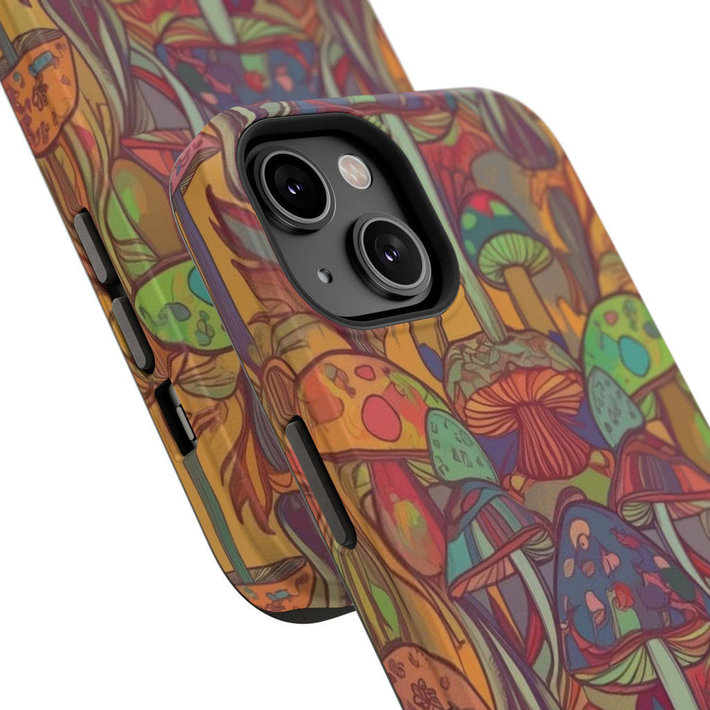 Mushroom Grove Impact-Resistant Case, Unique Phone Cover for Nature Lovers, Mushroom Art Gifts, Phone Accessories for Festivals, [...]