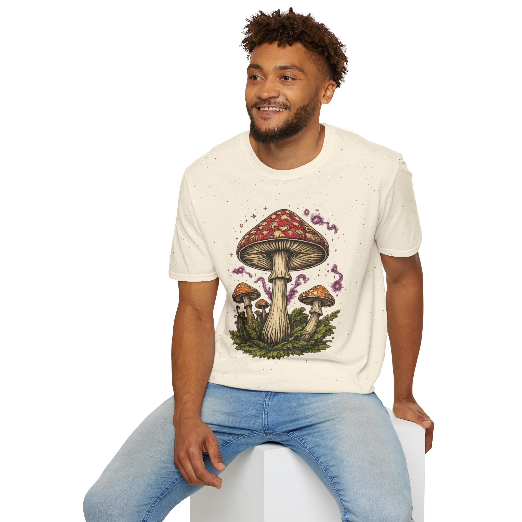 Mushroom Magic T-Shirt — Vintage Red Toadstool Illustration