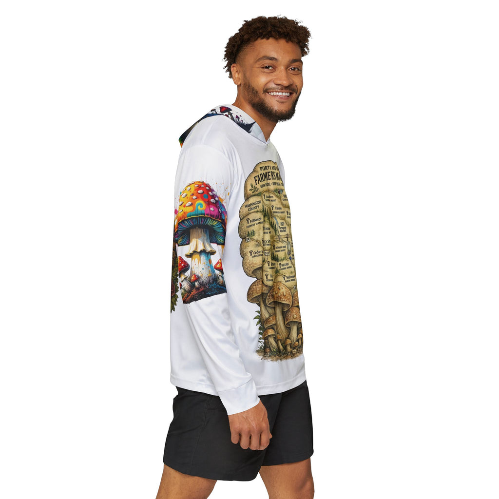 City: Portland Mushroom Farmers Market Hoodie — Men’s All-Over Print Warmup