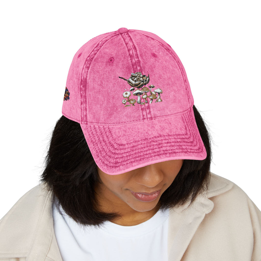 Vintage Embroidered Floral Cap — Retro Red Dad Hat