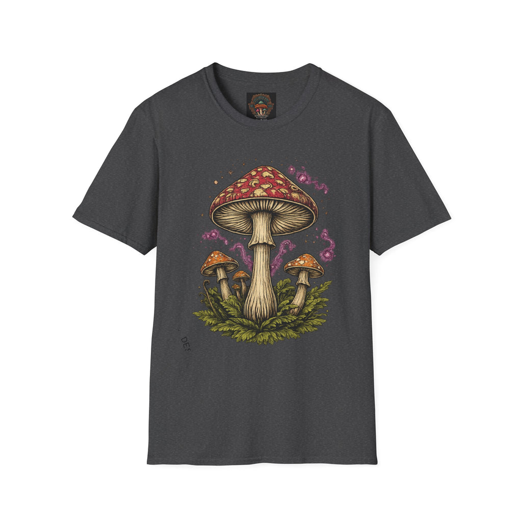 Mushroom Illustration T-Shirt – Vintage Red Toadstool Graphic