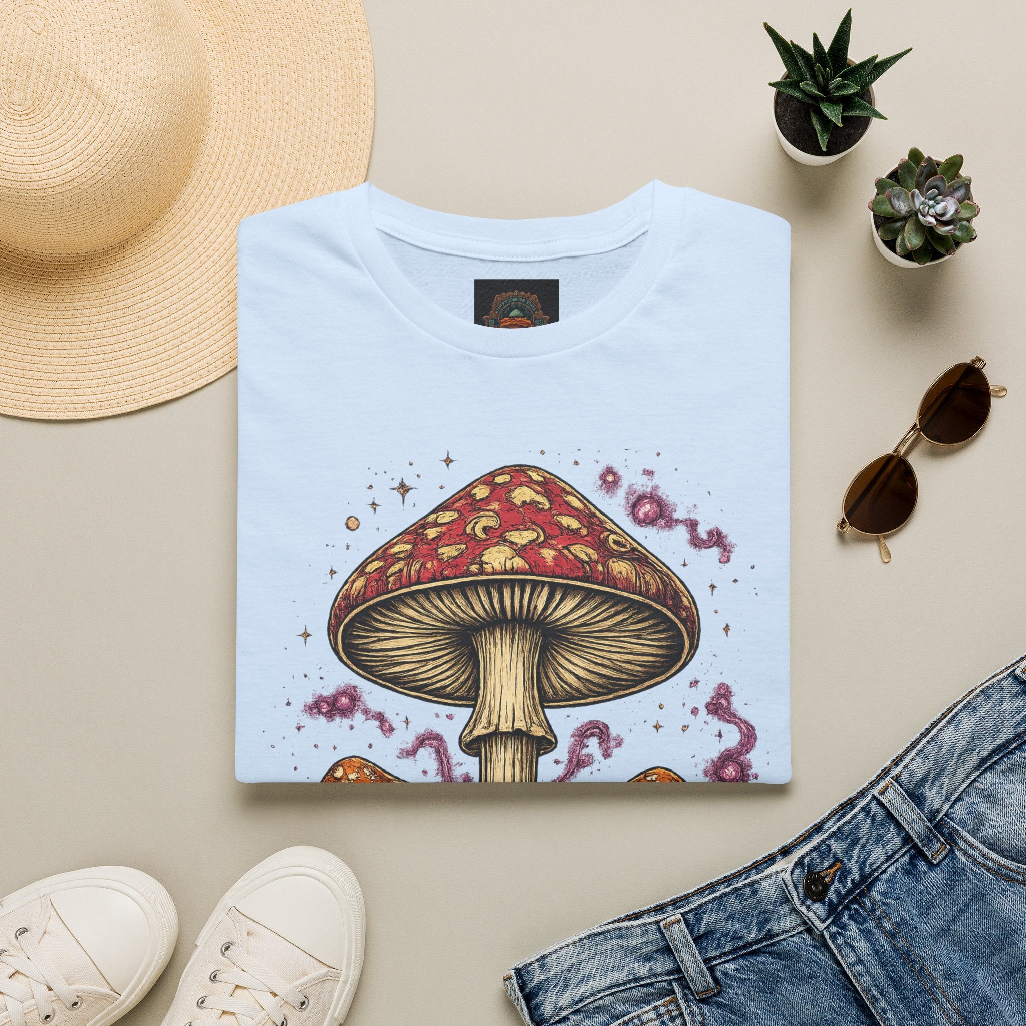 Mushroom Magic T-Shirt — Vintage Red Toadstool Illustration