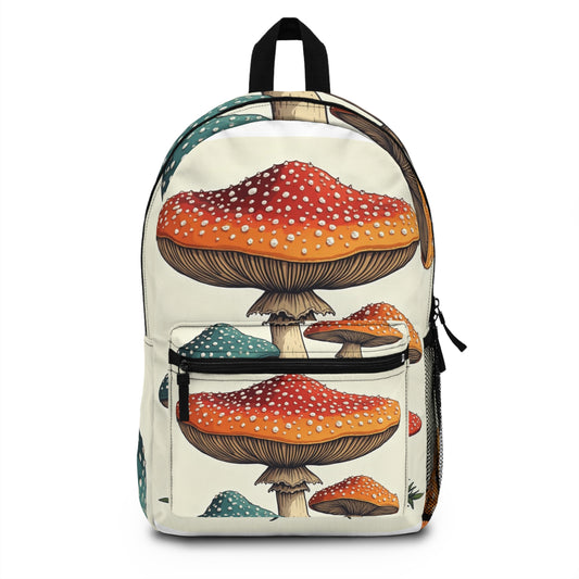 🍄 "Spotted Serenity" Backpack – Make Space for the Magic You Carry Because your essentials deserve a home rooted in style and wonder.