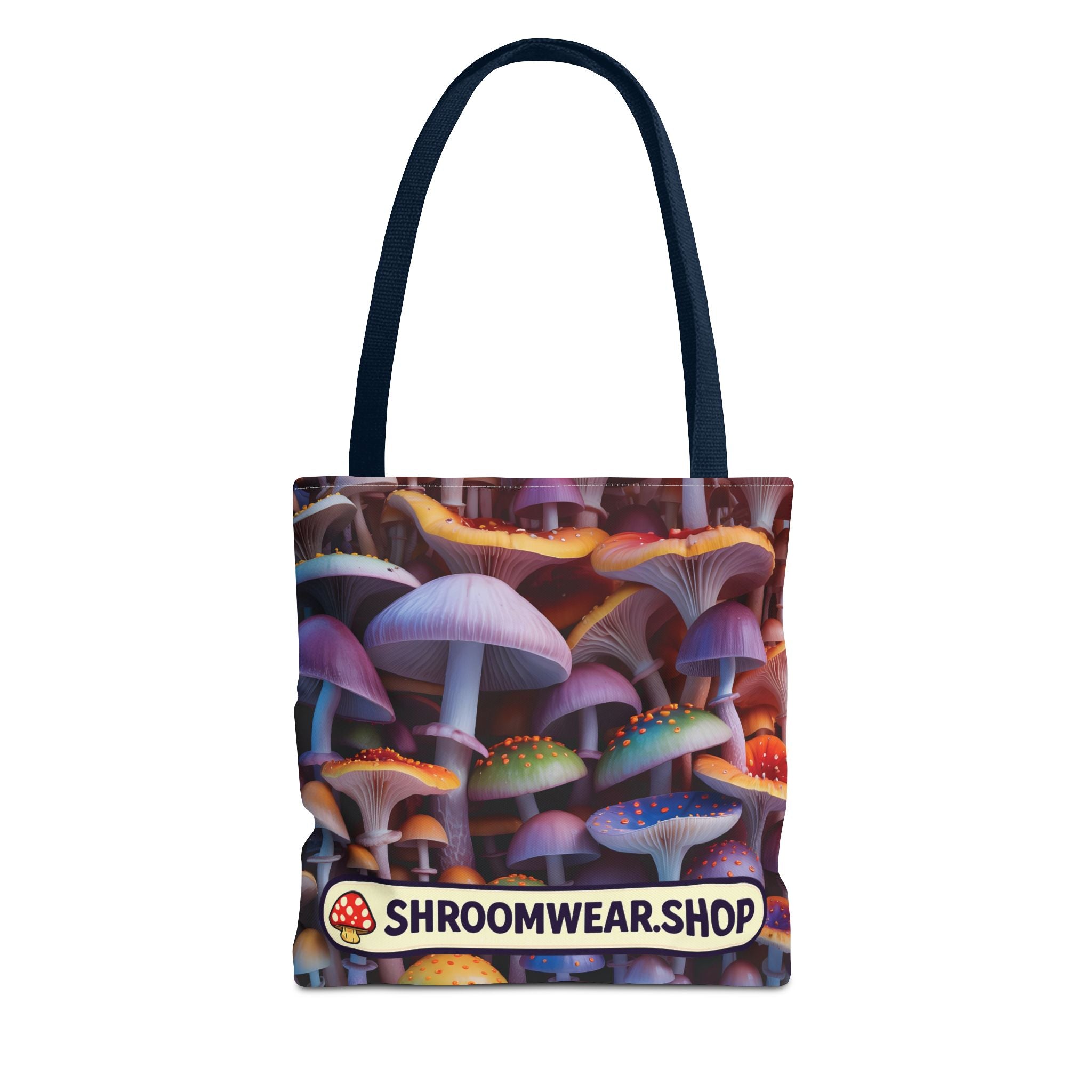Tote Bag: Psychedelic Mushroom Tote Bag — Colorful Shroom Print Tote
