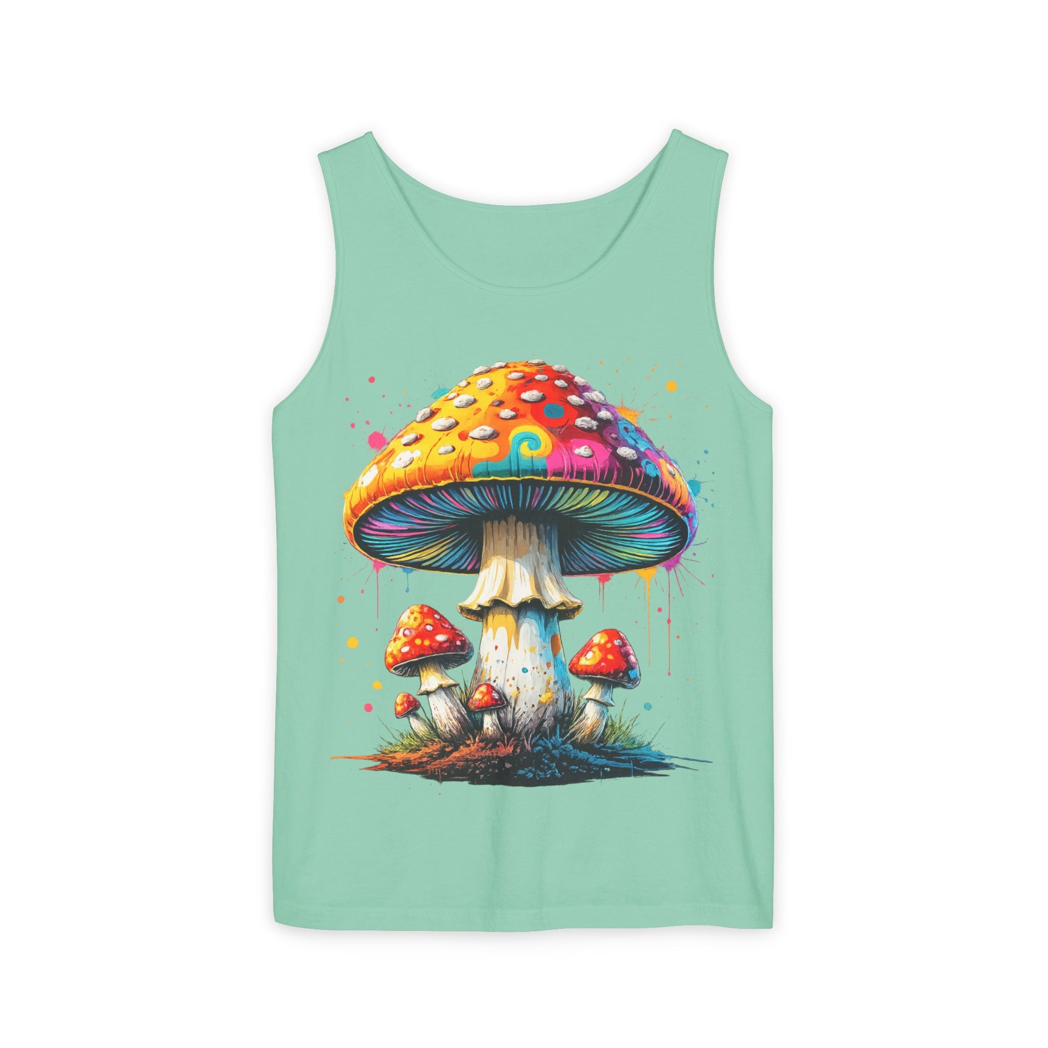 Mushroom Graphic Tank Top — Colorful Psychedelic Fungi Design