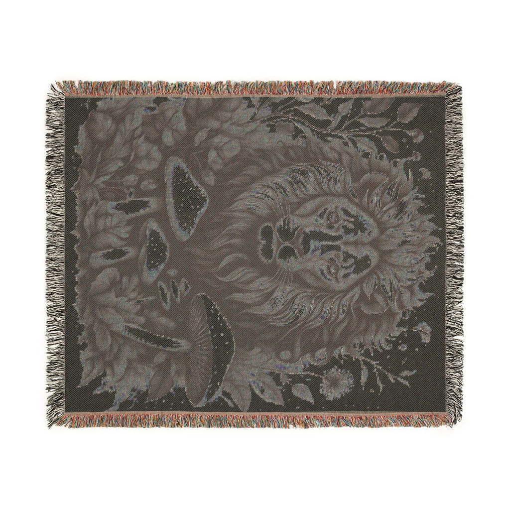 Blanket: Lion Tapestry Woven Blanket — Vintage Safari Lion Throw