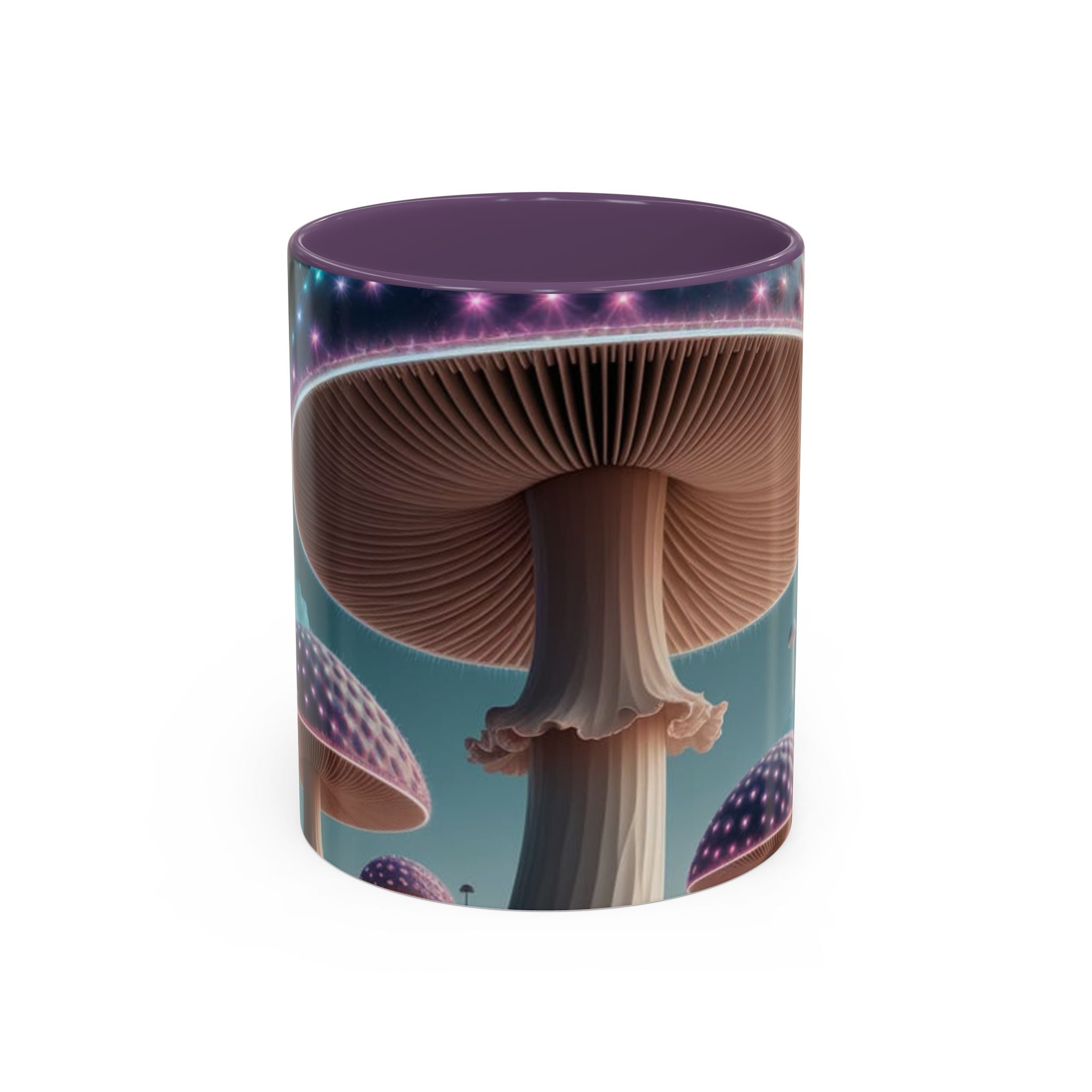 Mug: Mystical Mushroom Accent Coffee Mug — Fantasy Psychedelic Ceramic Cup (11/15oz)