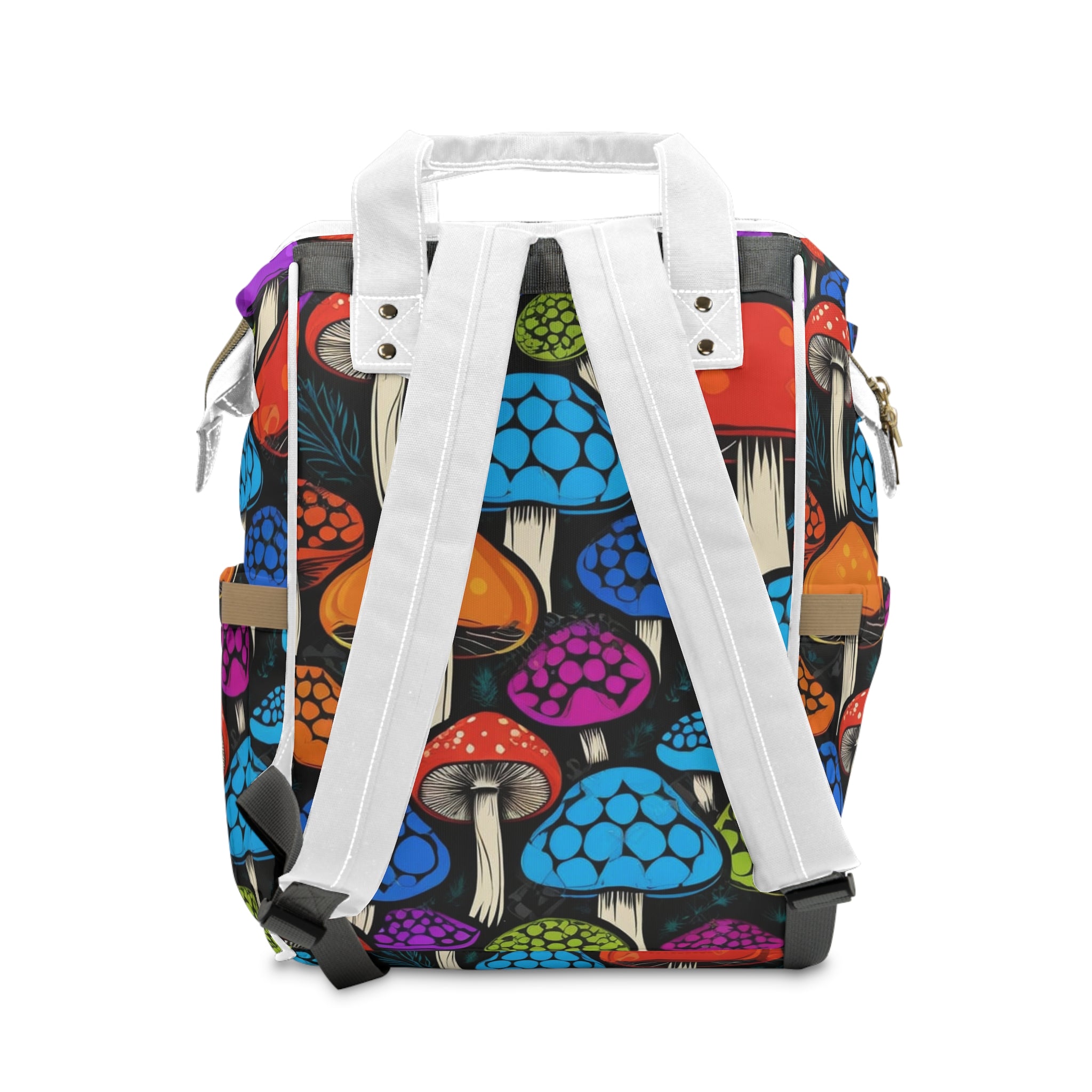 🎒🍄 Mushroom Mania Diaper Backpack 🌈✨