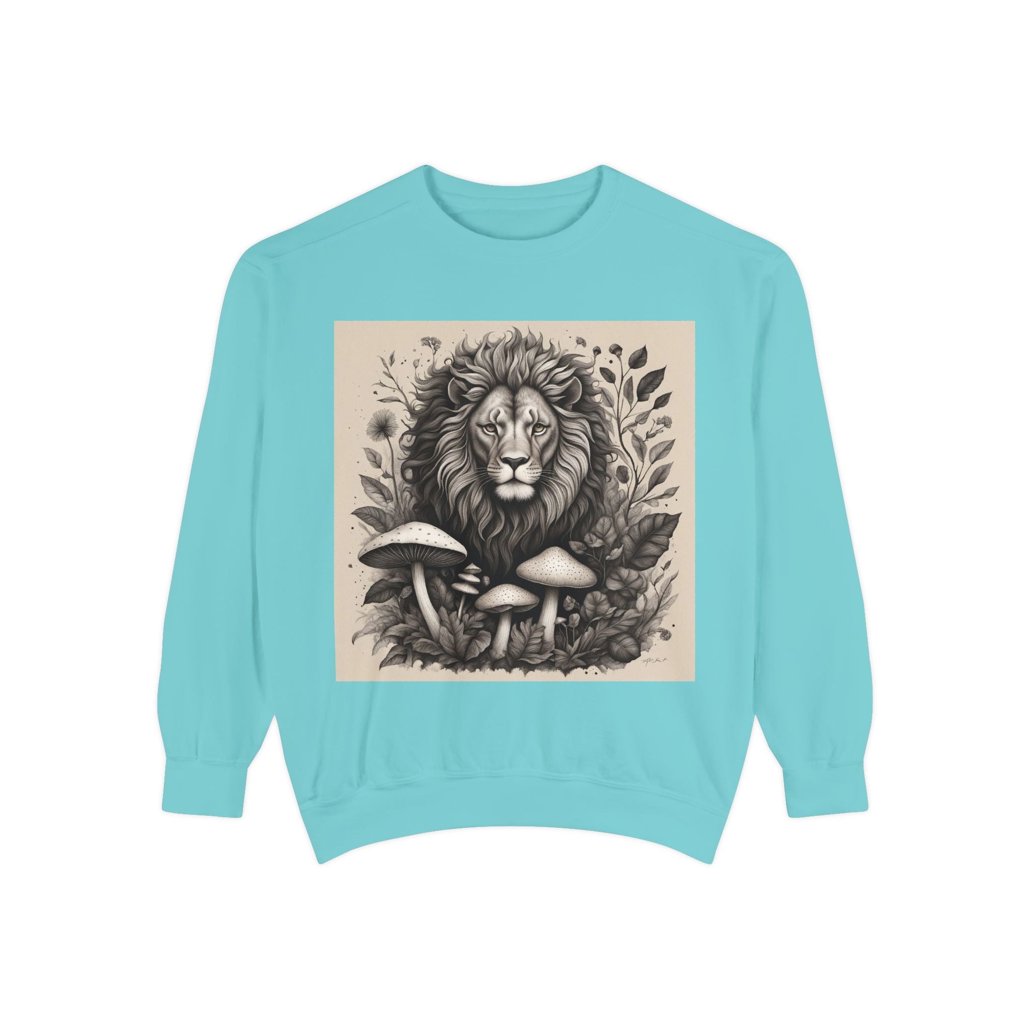 🦁 Lionheart & Shrooms Sweatshirt – Wear the Wild Within 🍄