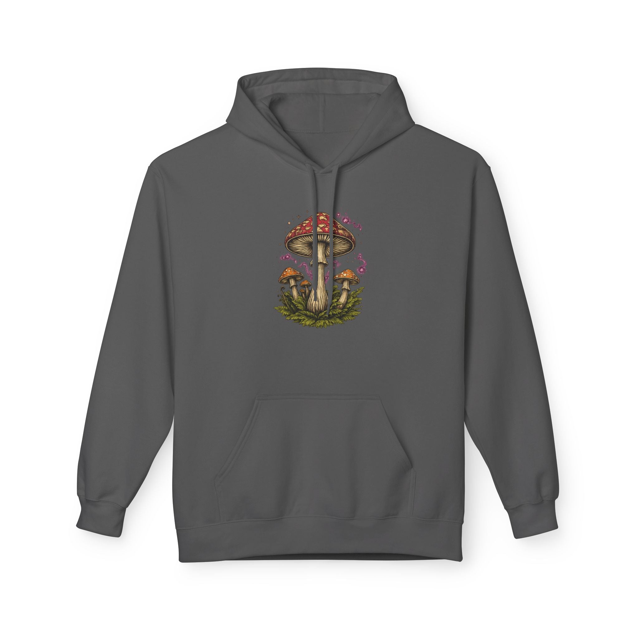 Mushroom Art Hoodie — Botanical Foraging Graphic Pullover