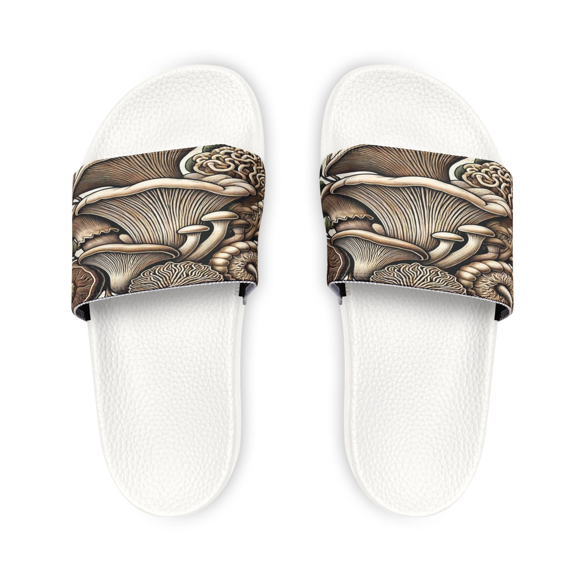 Mushroom Art Slide Sandals — Removable Strap Men's Slides