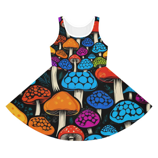 🌈🍄 “Funky Fungi” Sleeveless Sundress 🍄🌈
