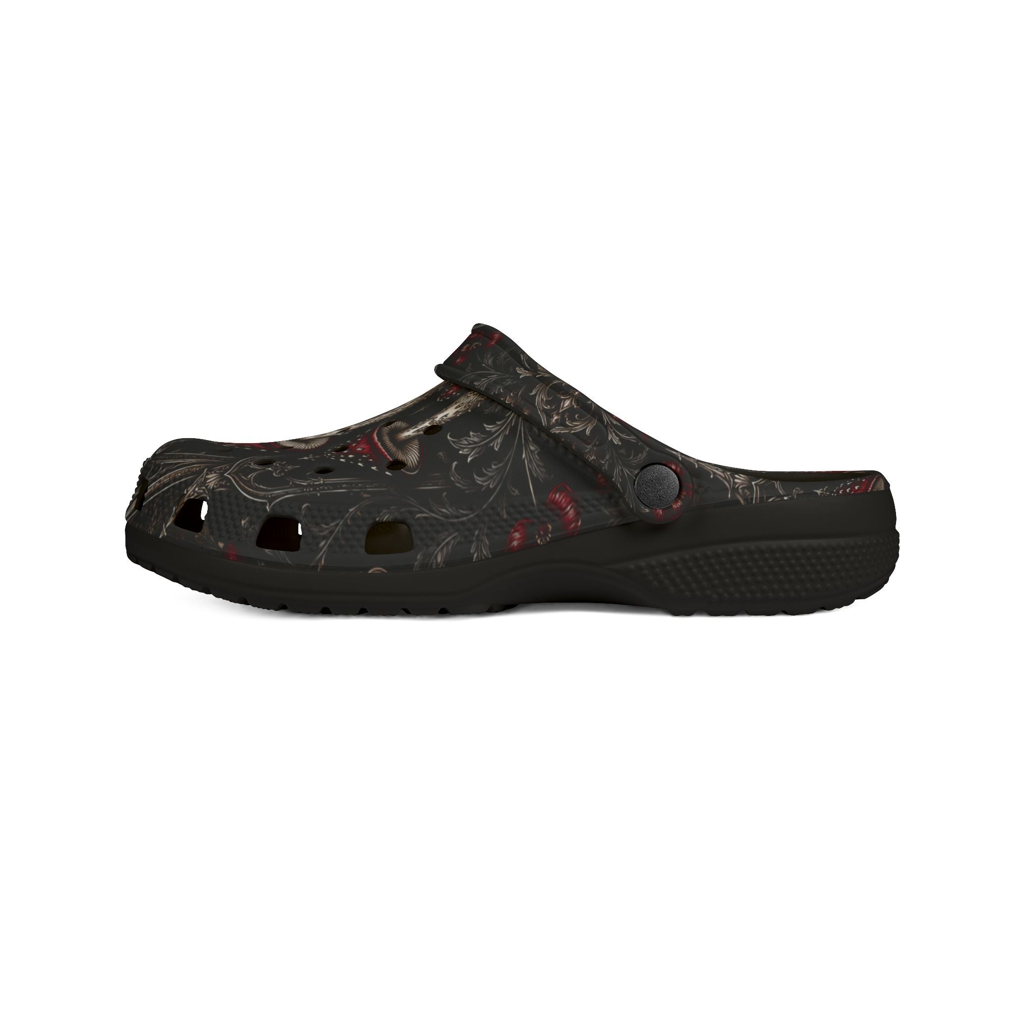 Clogs: Mushroom Garden EVA Foam Clogs — Whimsical Red Toadstool Print