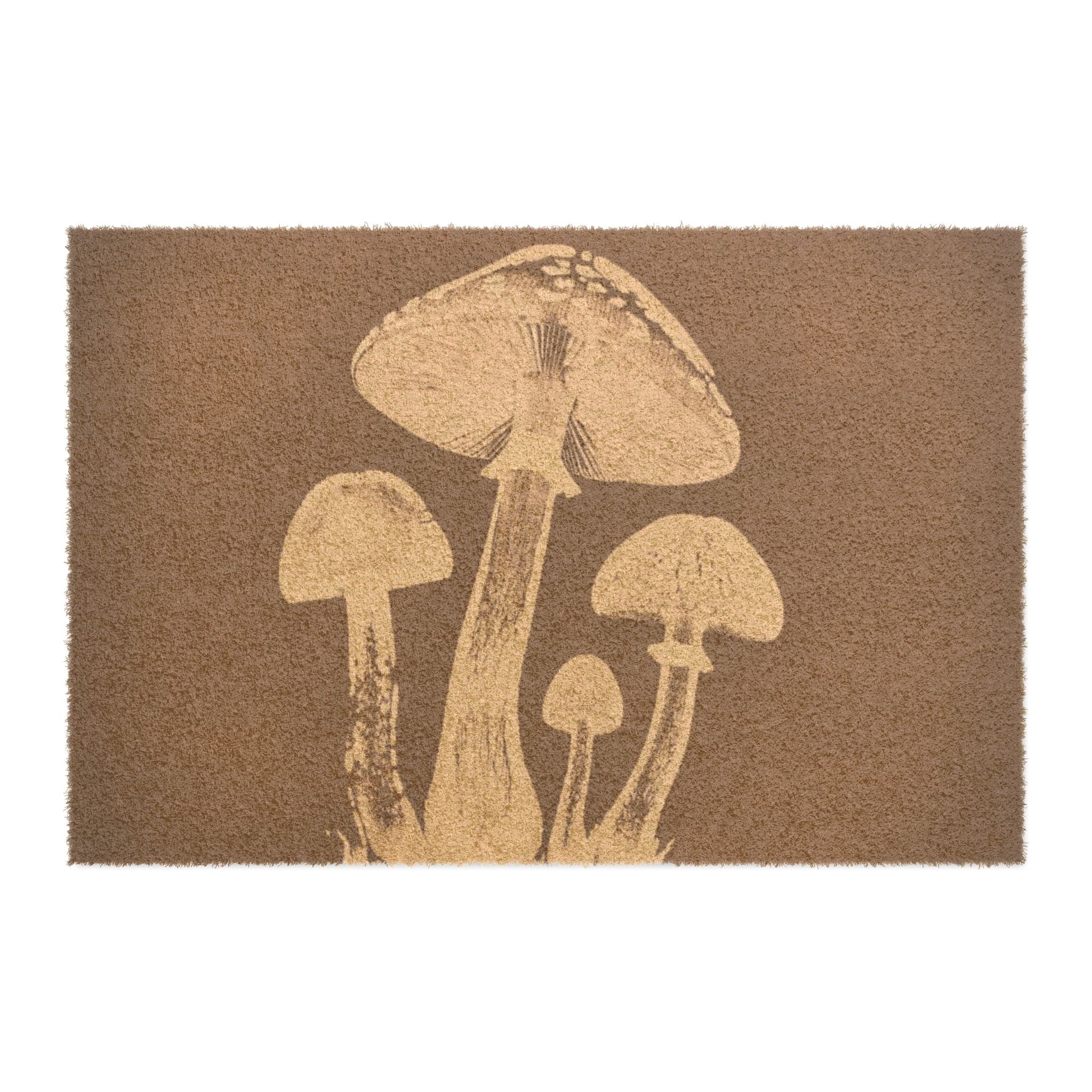 Mushroom Doormat, Nature-Inspired Welcome Mat, Eco-Friendly Entryway Decor, Homewarming Gift, Rustic Outdoor Accent