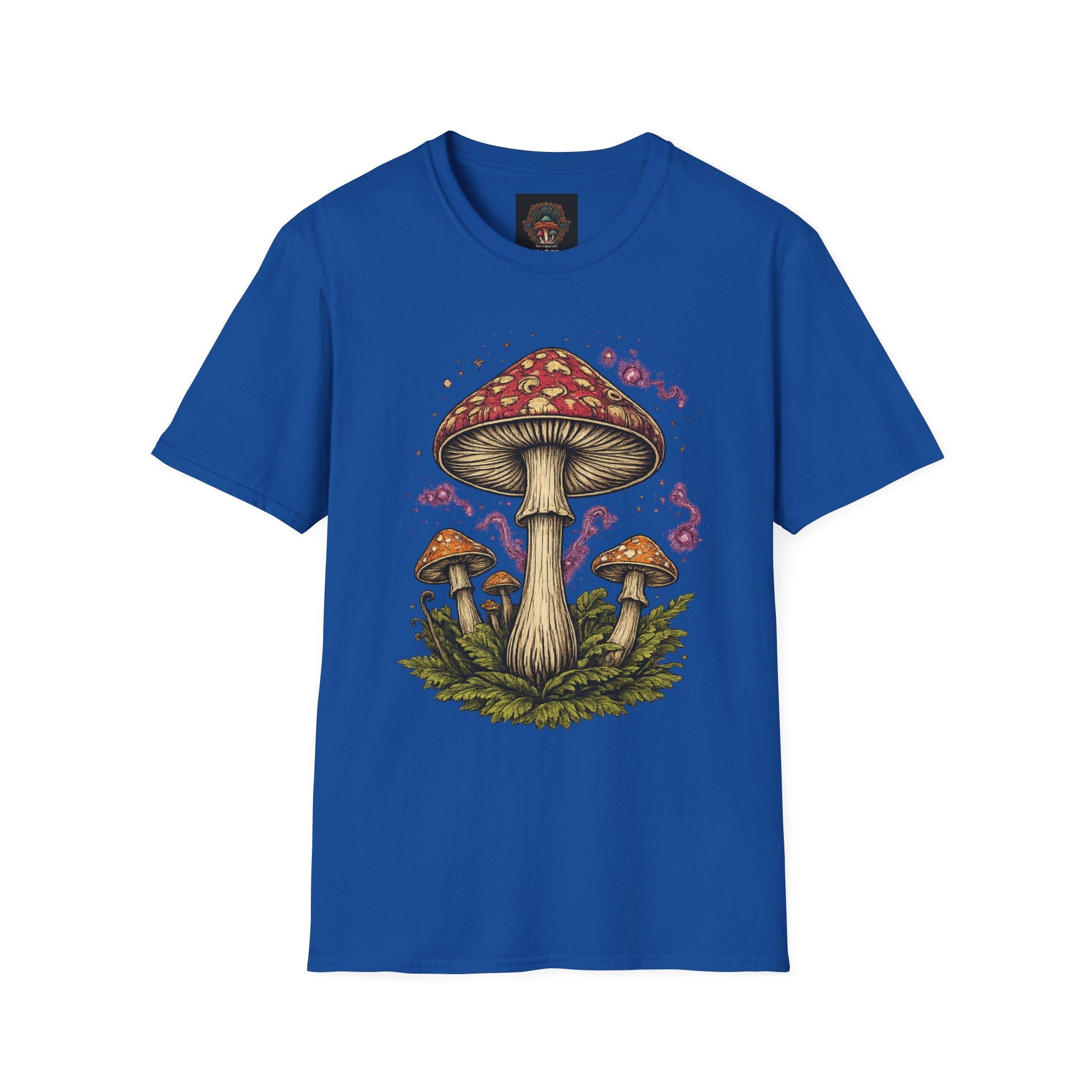 Psychedelic Mushroom Graphic T-Shirt — Red Amanita Illustration