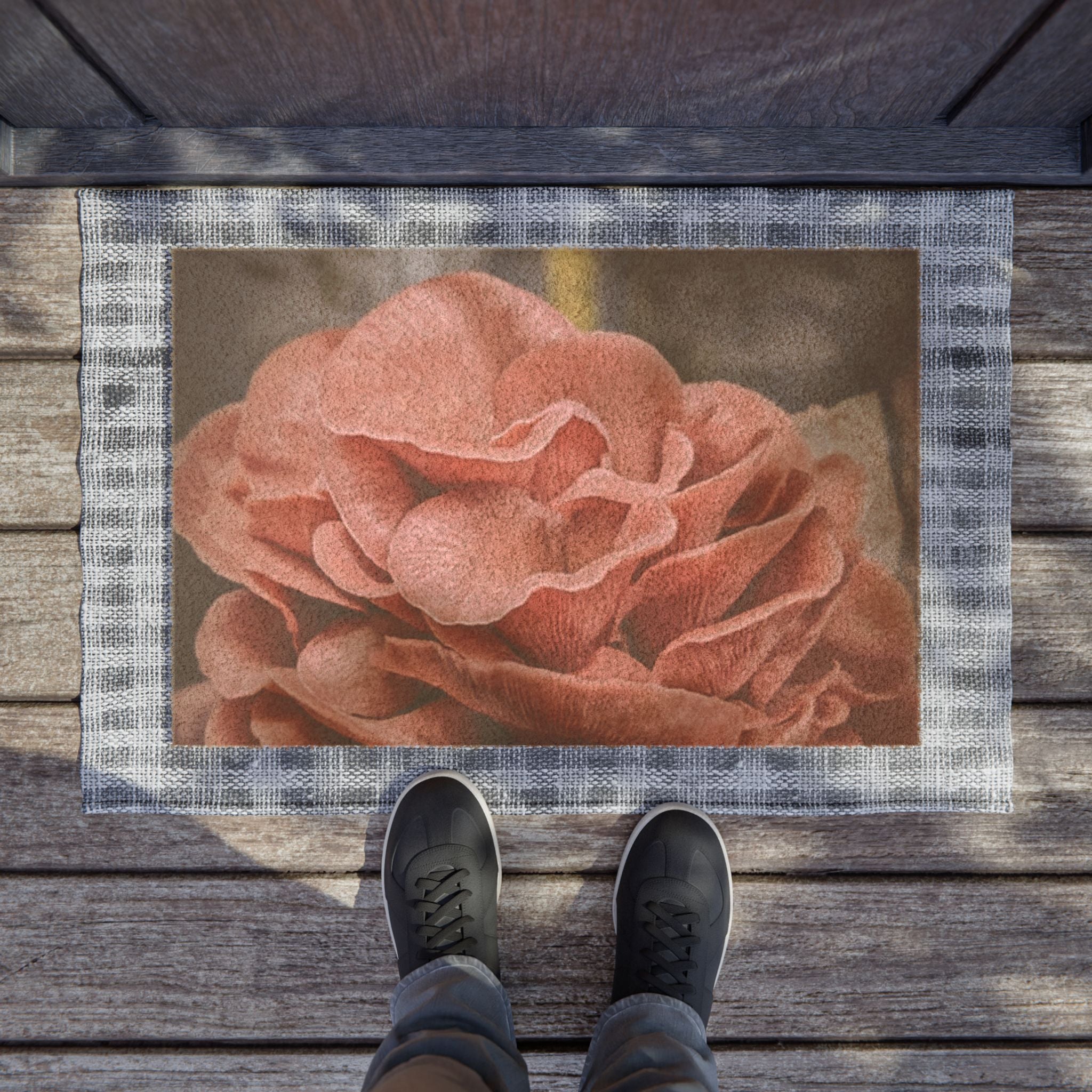 🍄Blush Oyster Bloom Doormat 🌸🍄