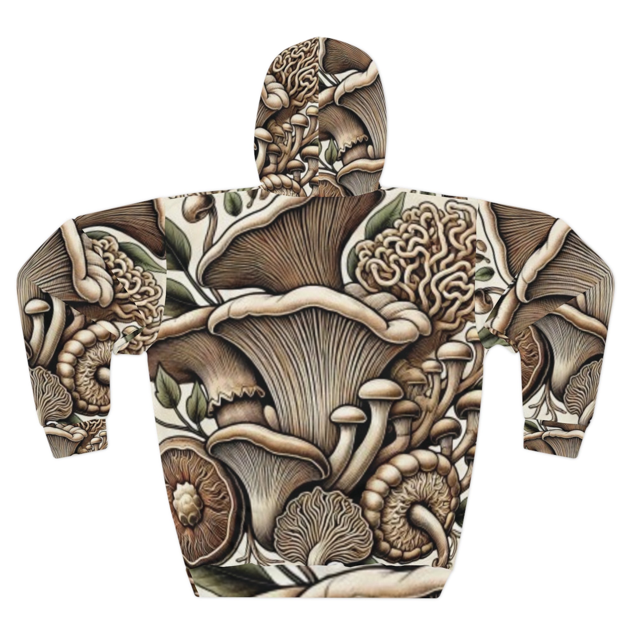 Vintage Floral Chest Patch Hoodie — Small Botanical Graphic Pullover